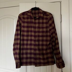 Lululemon Mens medium red and gold flannel